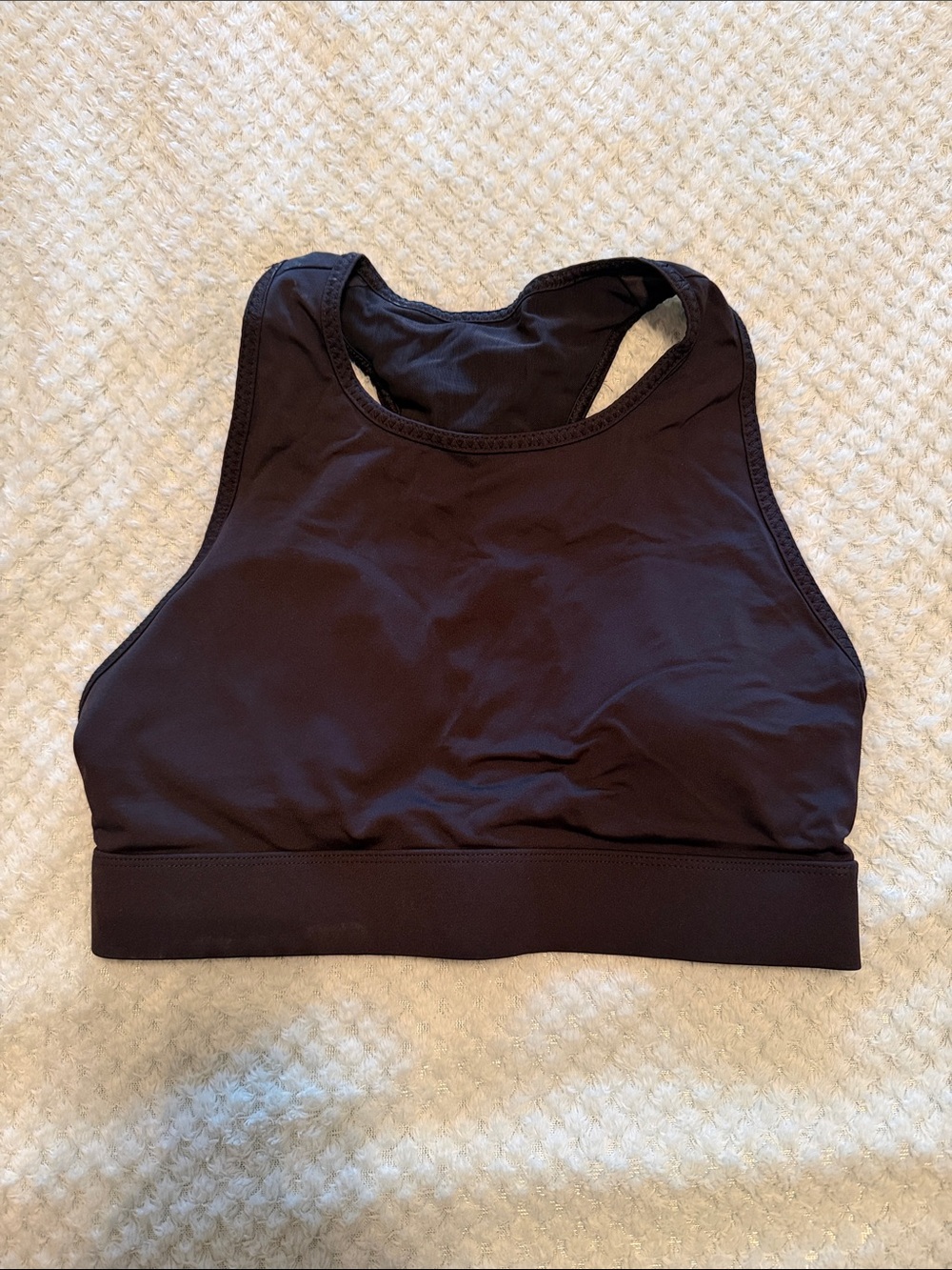 Fabletics High-Panel Racerback Sports Bra in black